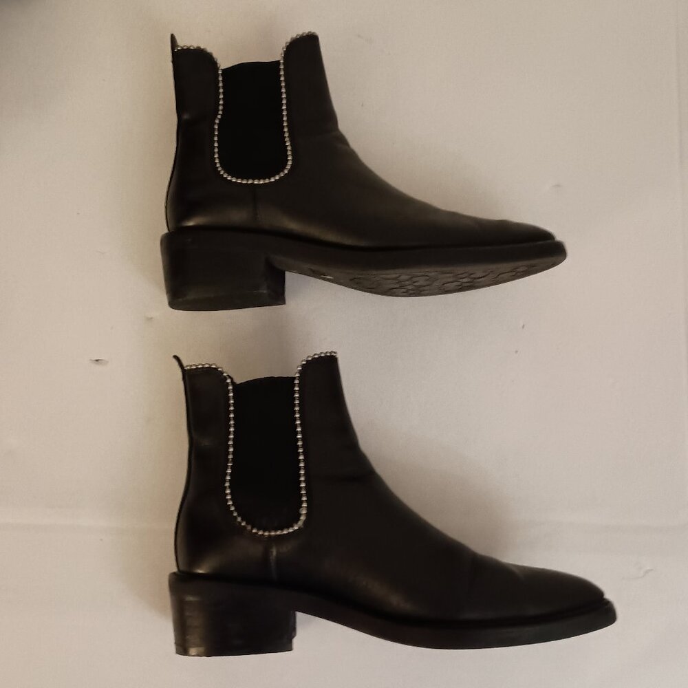Coach Bowery Ankle Boots Beadchain Black Leather Women’s Size 6.5 B – VGUC - Picture 5 of 15